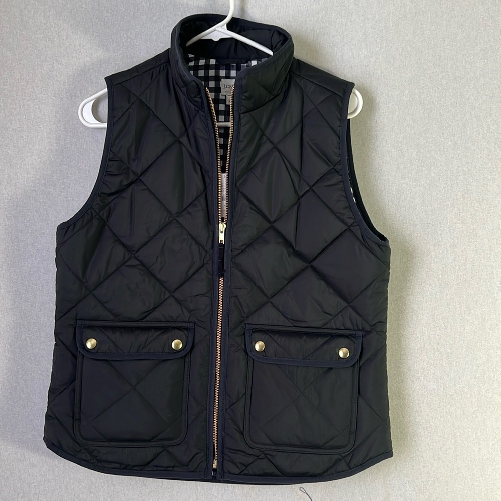 J.Crew Quilt vest women size S black NWT - Picture 4 of 9